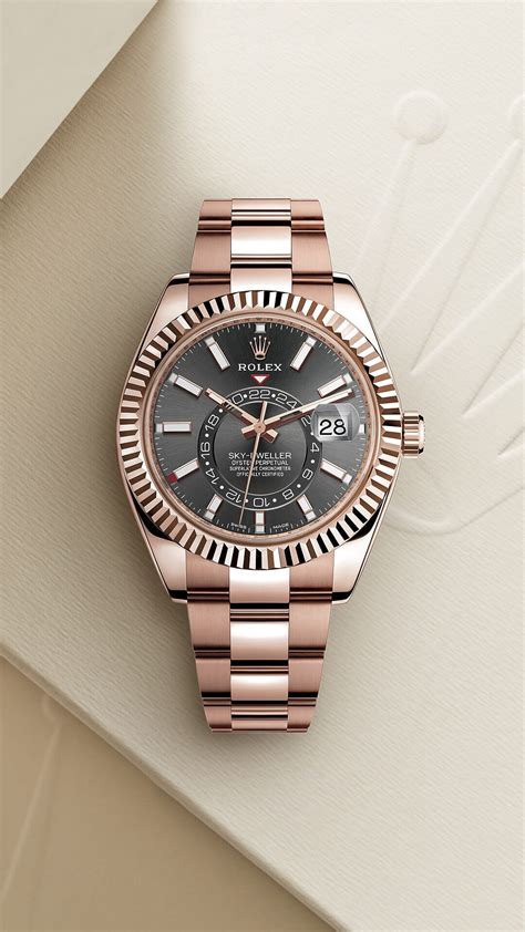 rolex everose gold sky dweller